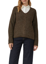 Strickpullover - 8945-BROWN - Braun