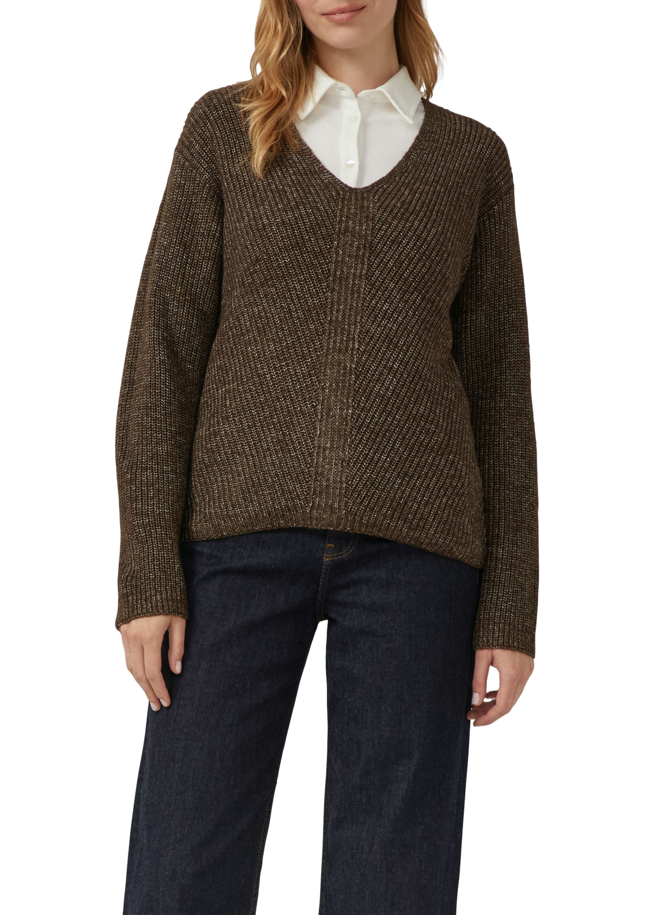 Strickpullover - 8945-BROWN - Braun