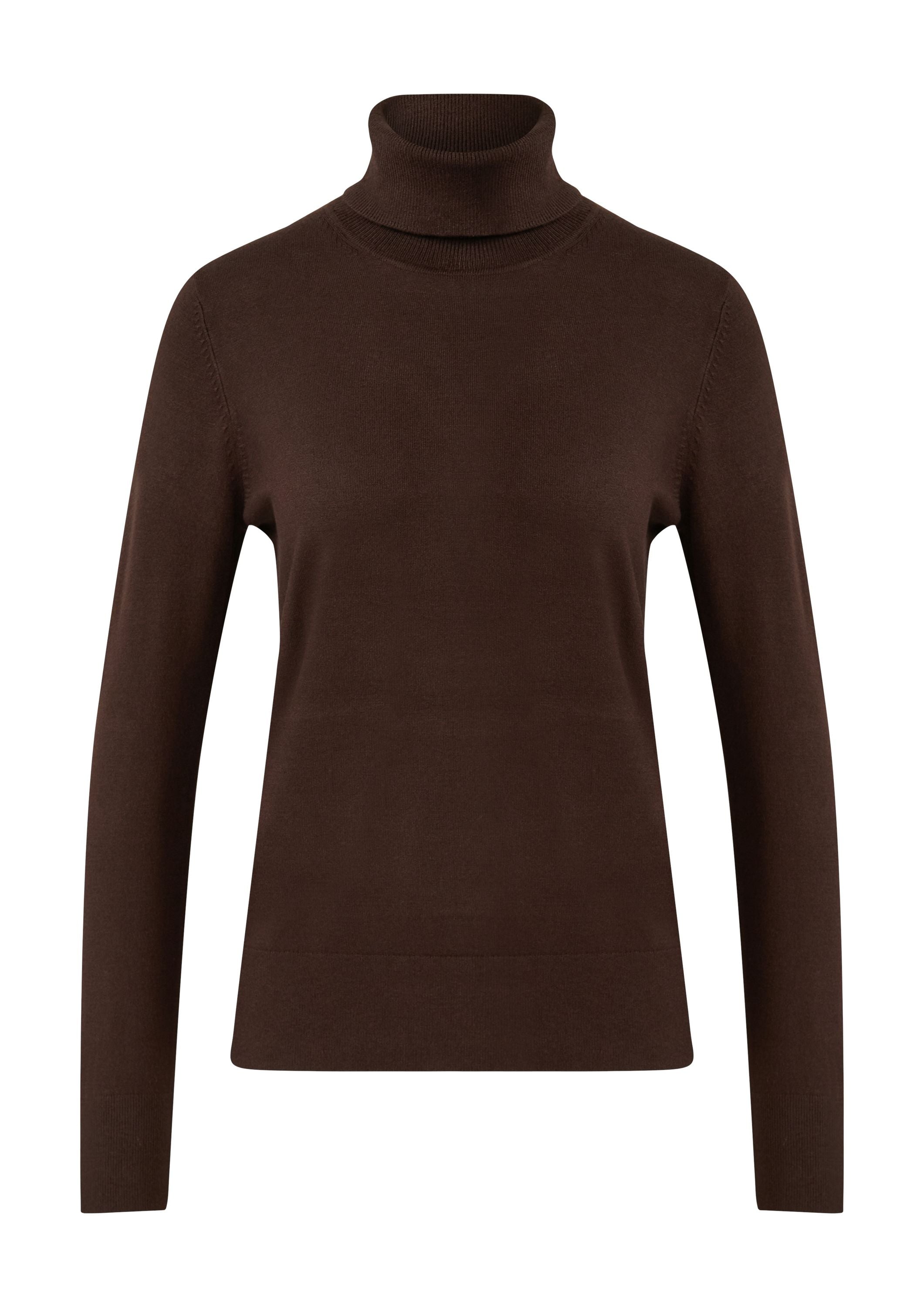 Strickpullover aus Viskosemix - 8945-BROWN - Braun
