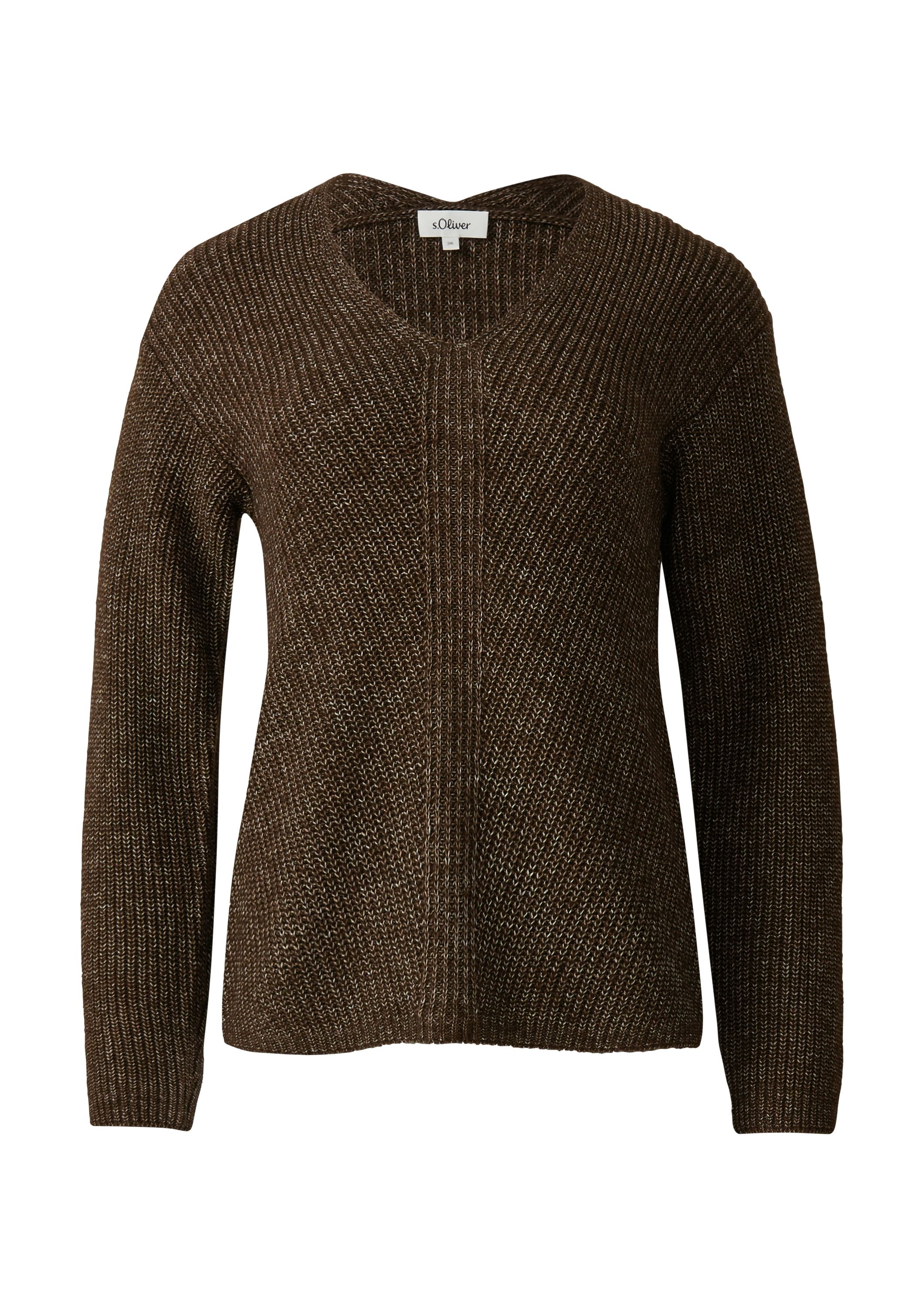Strickpullover - 8945-BROWN - Braun