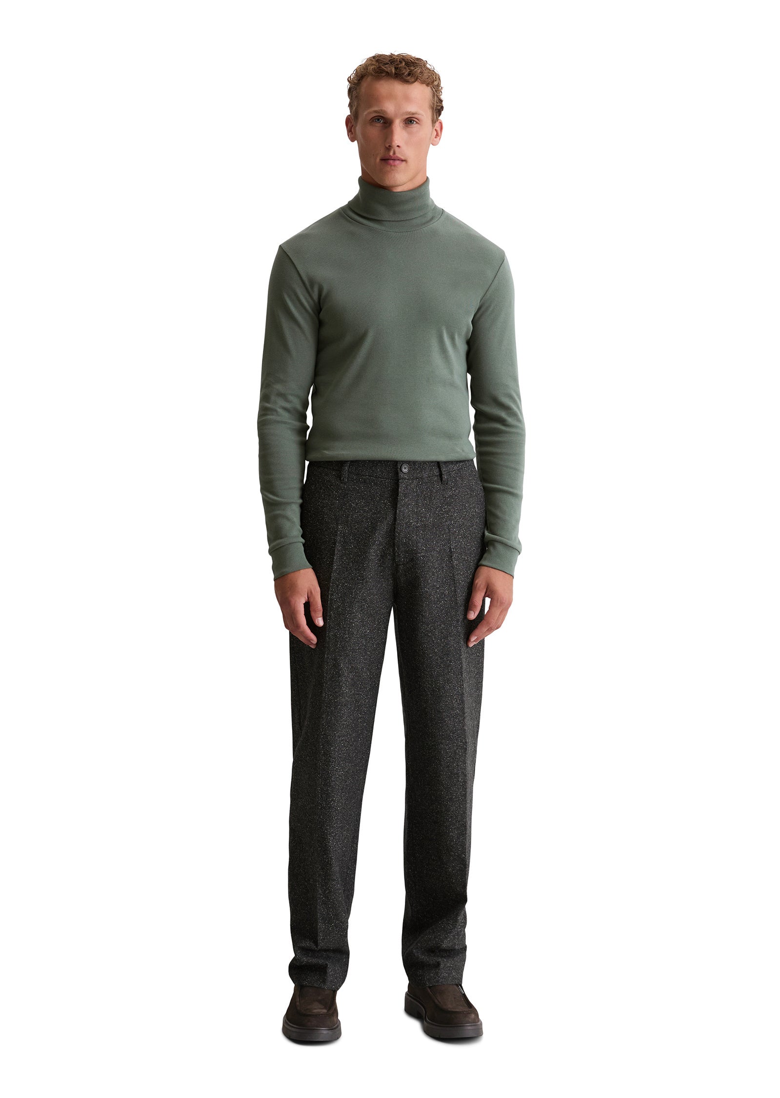 Strickpullover mit Turtleneck - 451-mangrove - Khaki