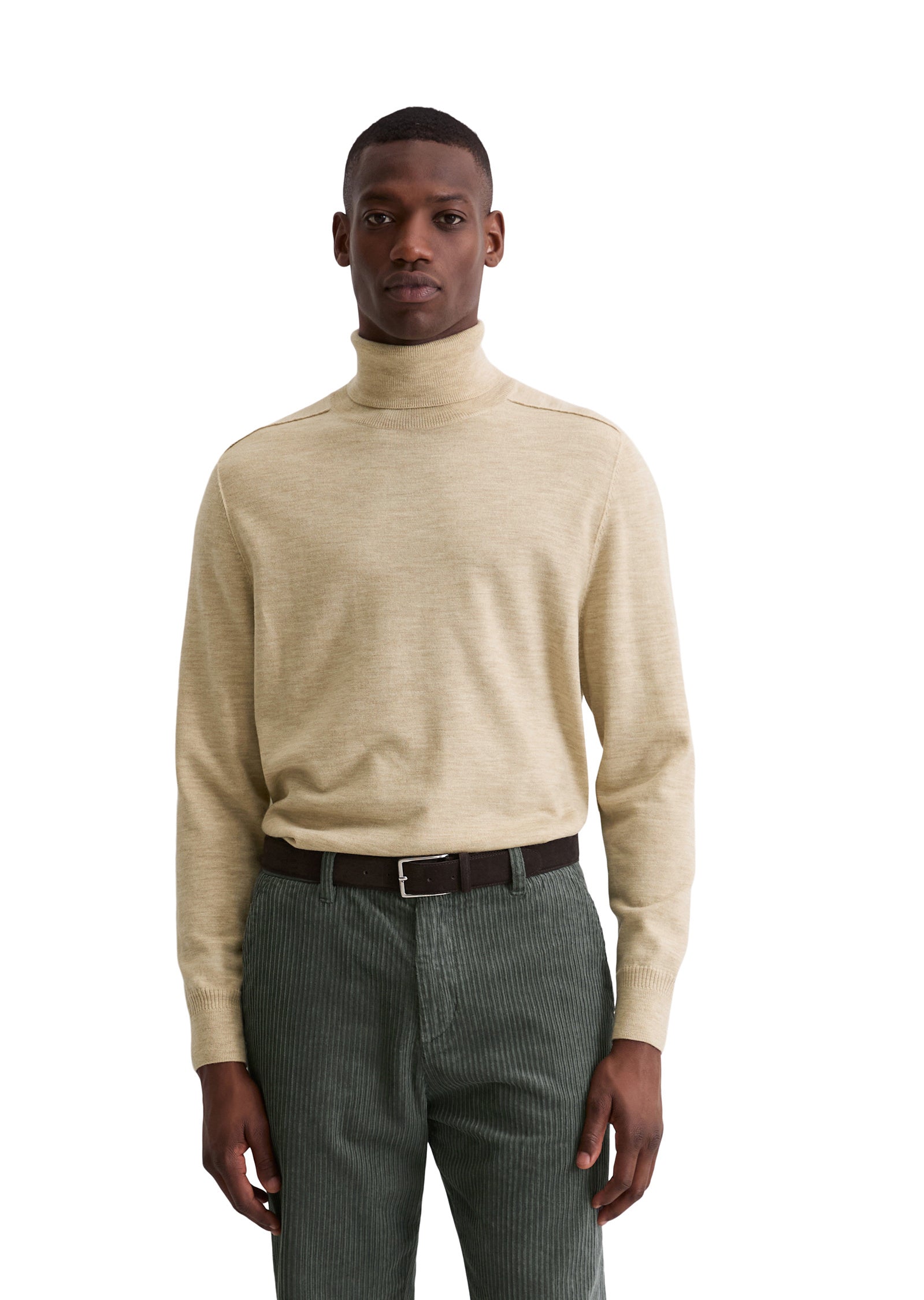 Strickpullover mit Turtleneck - 111-pure cashmere - Beige