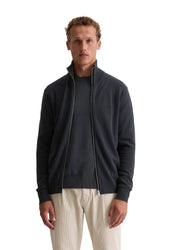 Strickjacke aus Baumwollmix - 898-dark navy - Blau