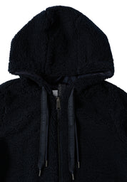 Teddymantel mit Kapuze - 15631 dark navy blue - Blau