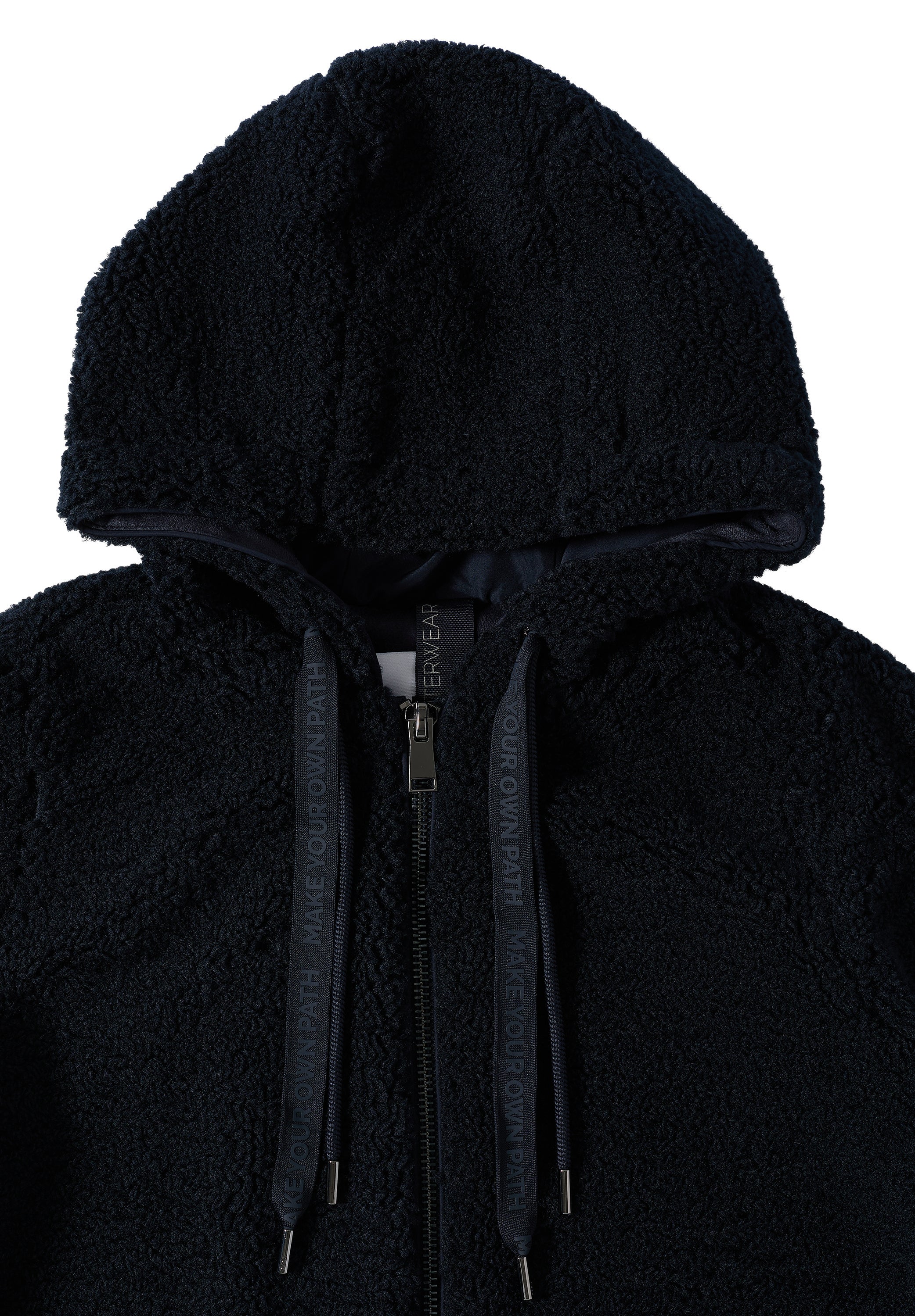 Teddymantel mit Kapuze - 15631 dark navy blue - Blau