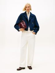 Caban aus Wollmix - C1G-BLUE - Blau