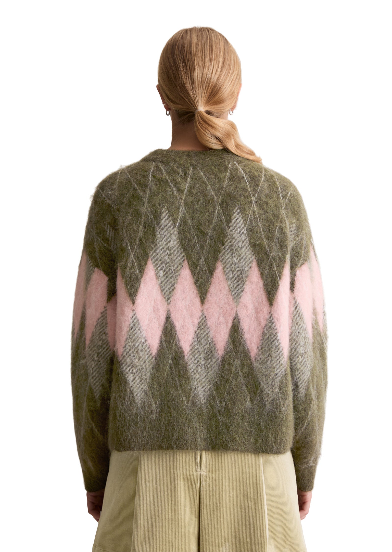 Strickpullover Relaxed Fit - 3058-Dark Green_Multi_01 - Grün
