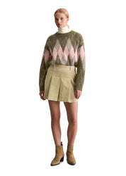 Strickpullover Relaxed Fit - 3058-Dark Green_Multi_01 - Grün