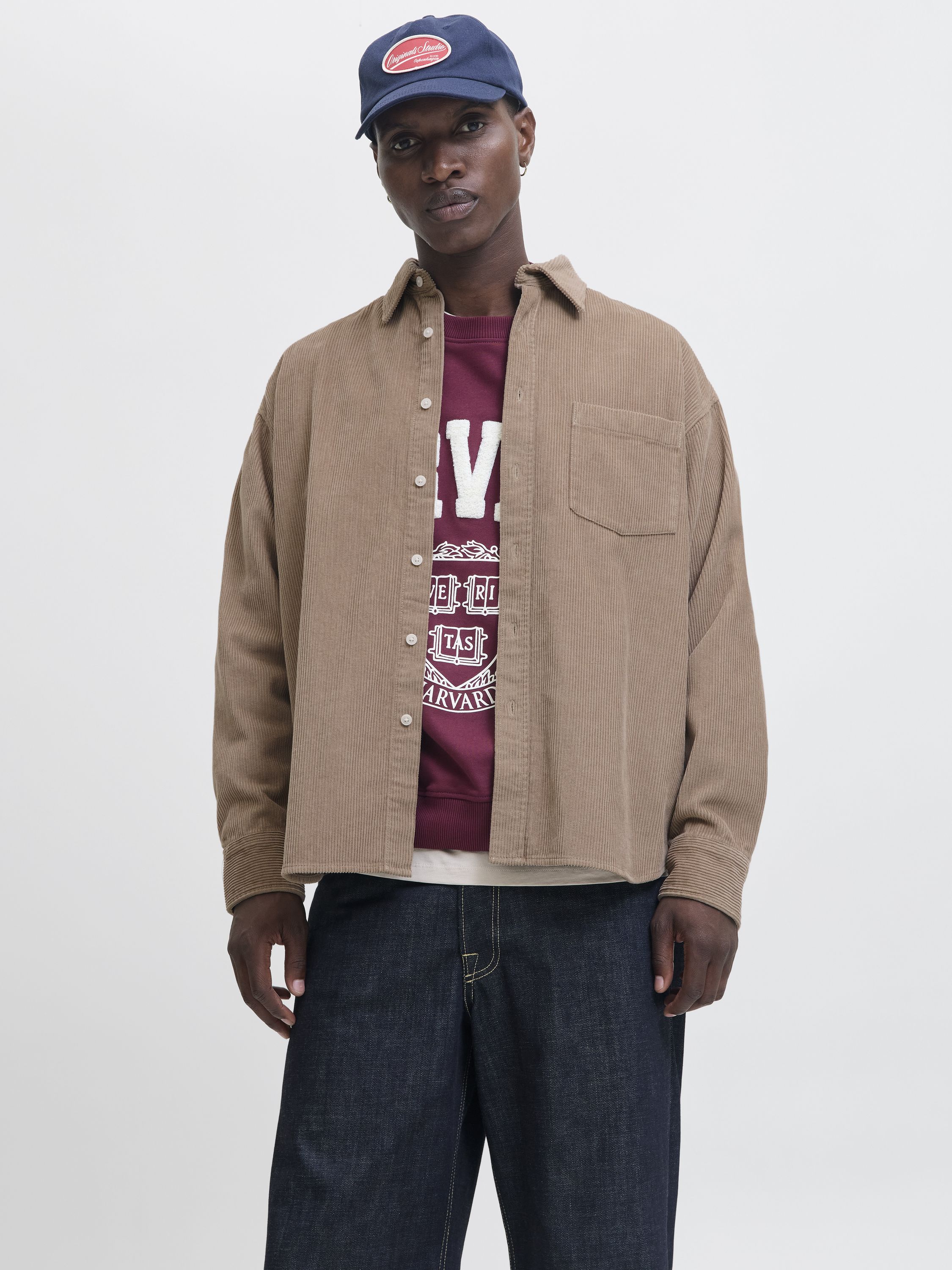 Cordovershirt Relaxed Fit - Mocha Meringue - Braun