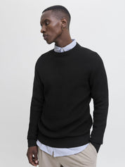 Strickpullover aus Baumwolle - Black - Schwarz