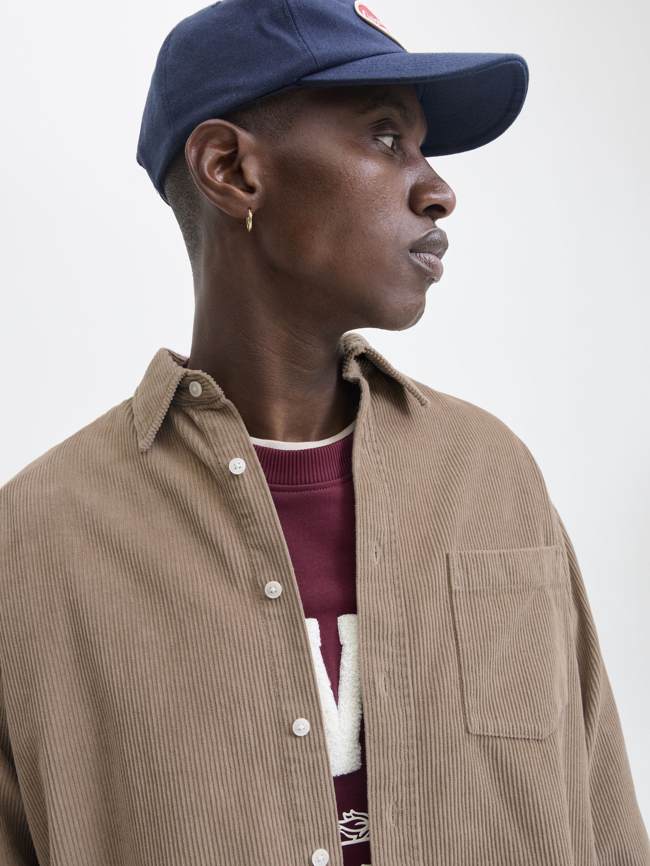 Cordovershirt Relaxed Fit - Mocha Meringue - Braun