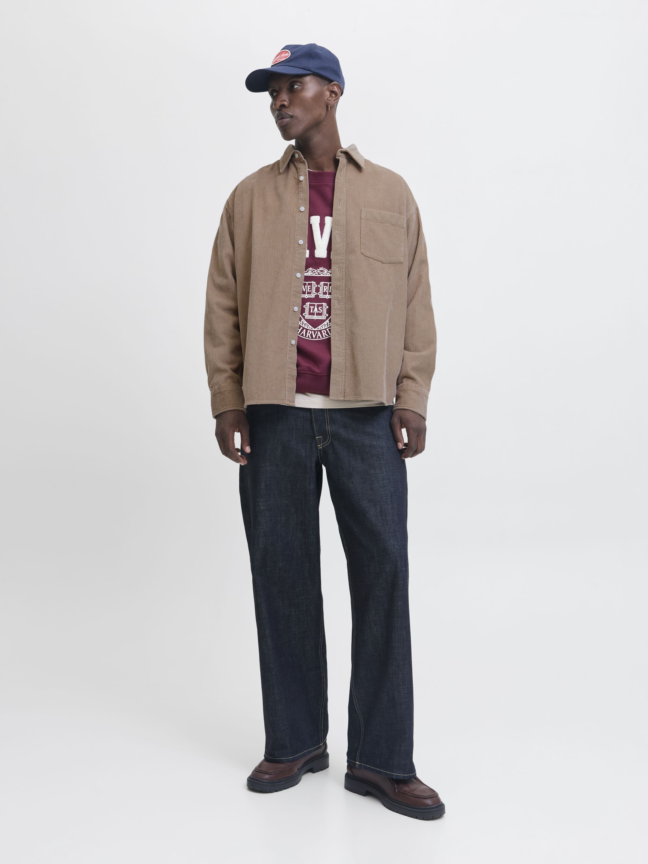 Cordovershirt Relaxed Fit - Mocha Meringue - Braun