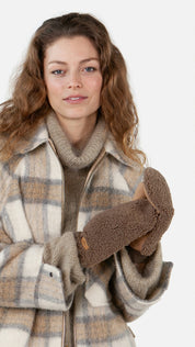 Teddy-Fausthandschuhe - brown - Braun