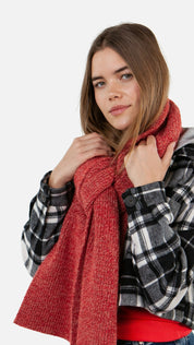 Strickschal OWLET - red - Rot