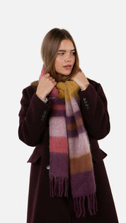 Schal 200x30 cm - aubergine - Violett