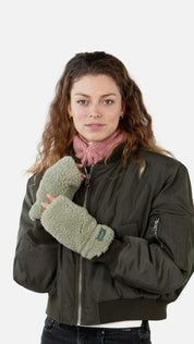Handschuhe BANTOTA fingerlos - stone - Grün
