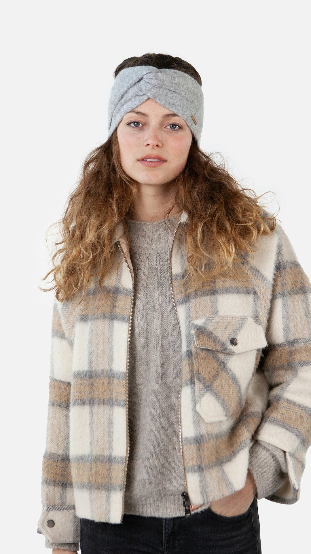 Stirnband Witzia - heather grey - Grau