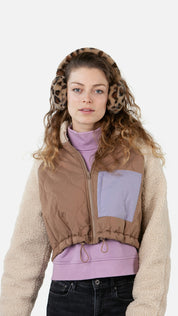 Ohrenwärmer BIG FUR - print brown - Beige