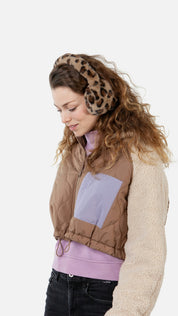 Ohrenwärmer BIG FUR - print brown - Beige