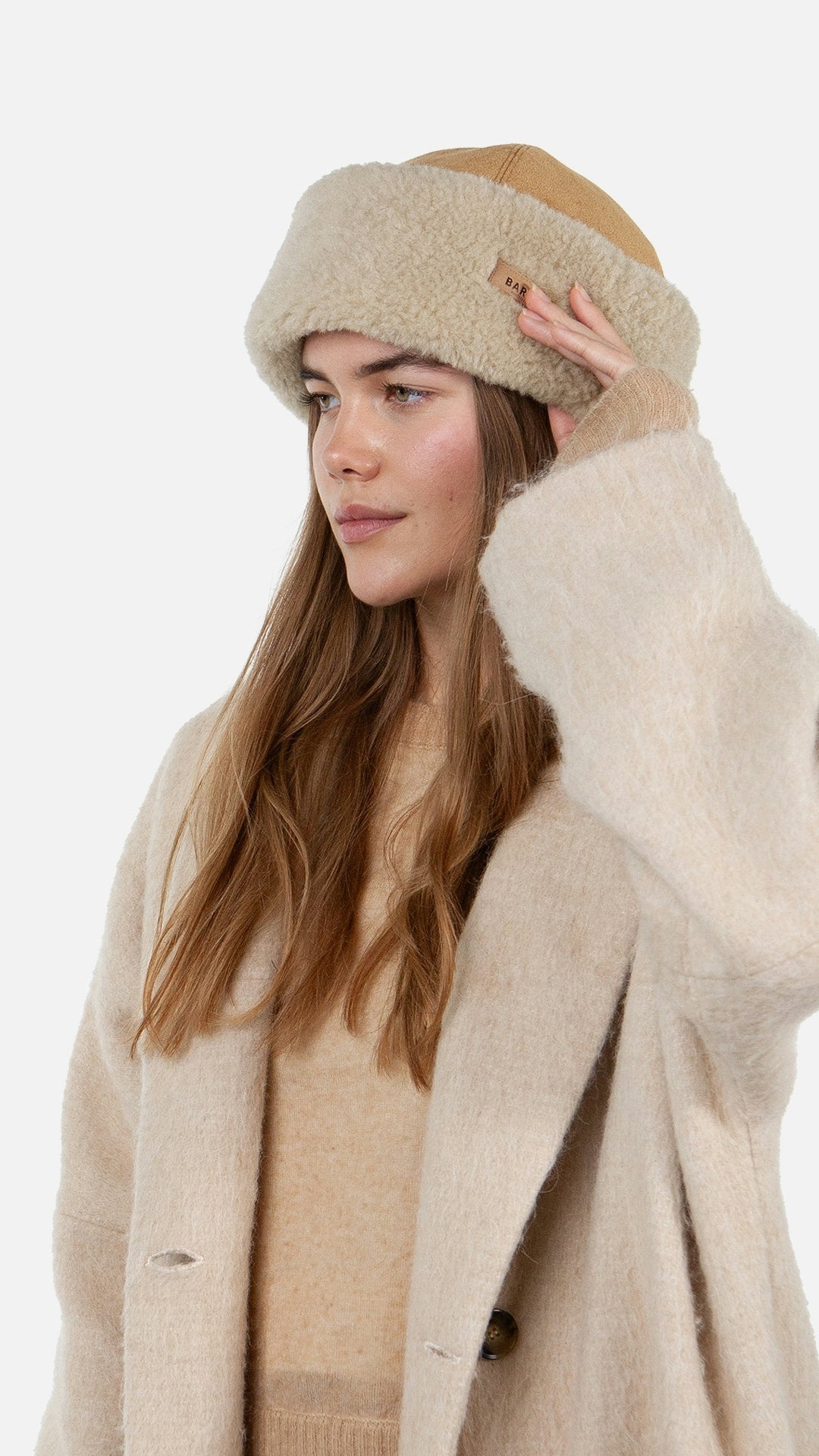 Hut KEGALLE aus Lammfellimitat - light brown - Braun