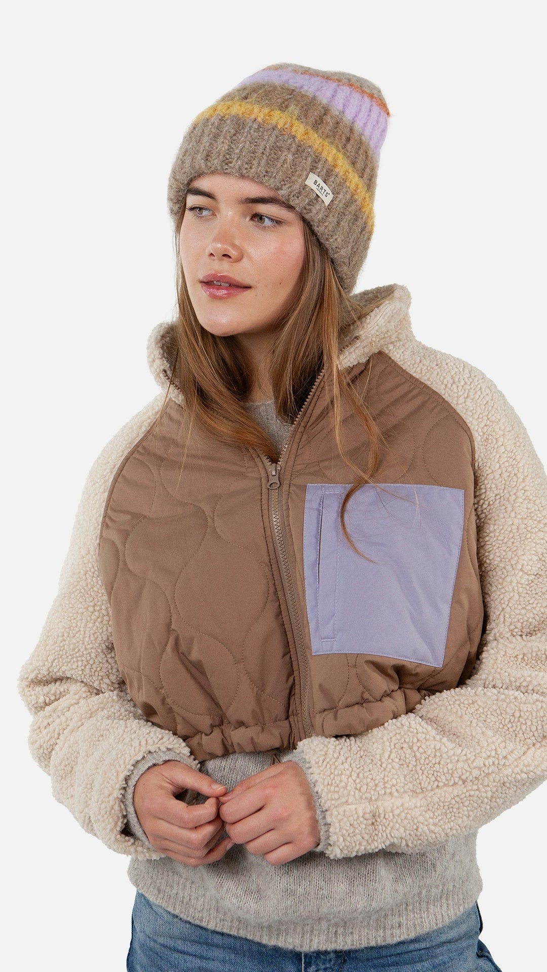 Strickmütze HAPUTALE - stone - Beige