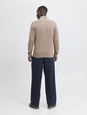 Strickjacke aus Baumwolle - Greige/Melange - Beige