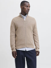 Strickjacke aus Baumwolle - Greige/Melange - Beige