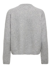 Strickjacke - Light Grey Melange - Grau