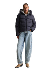 Steppjacke mit Kapuze - 4133-Blue Depths - Blau