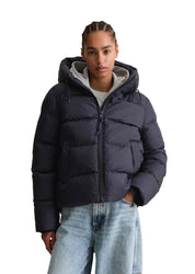 Steppjacke mit Kapuze - 4133-Blue Depths - Blau