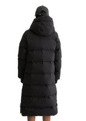 Daunenmantel mit Kapuze - 990-black - Schwarz