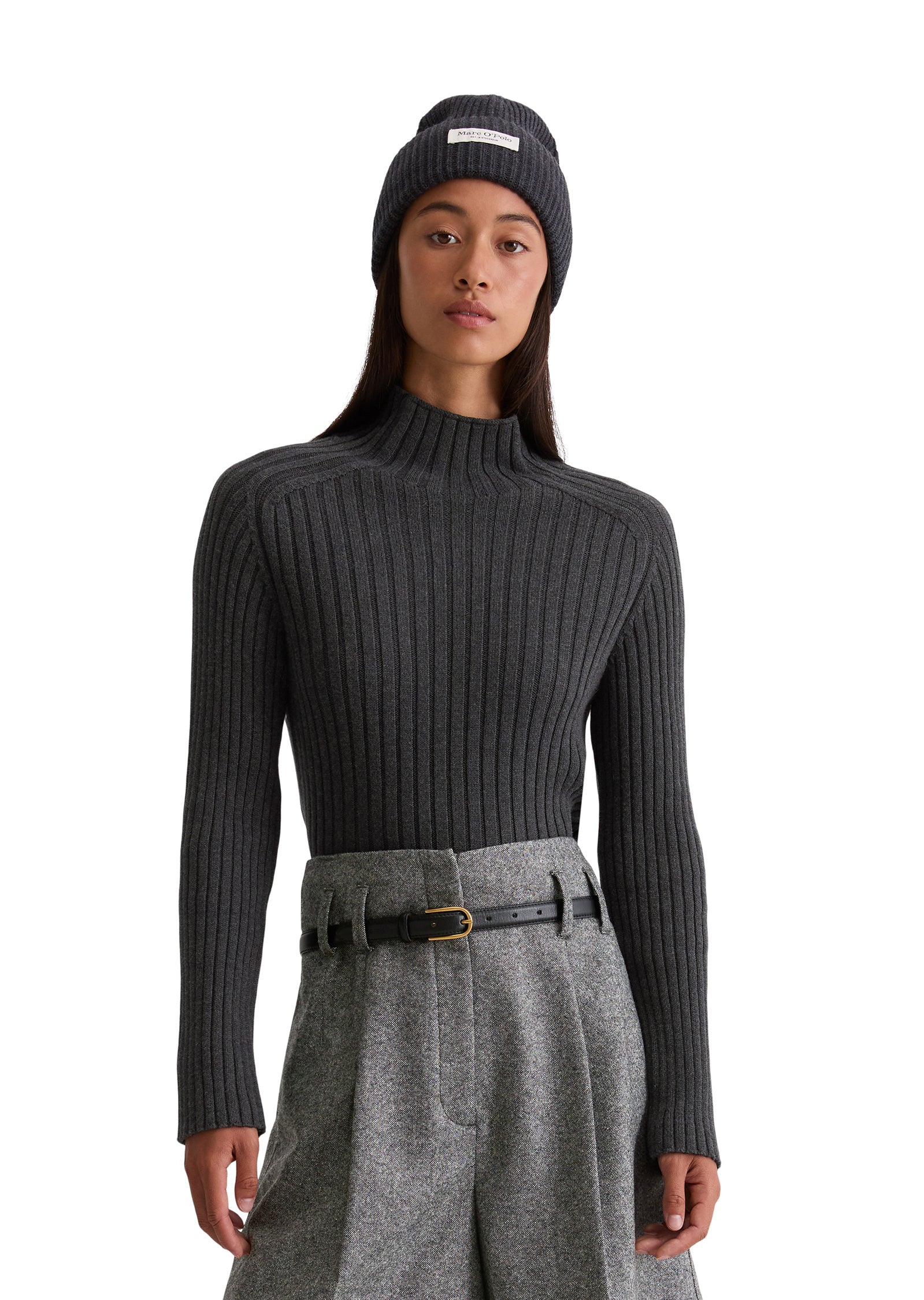Strickpullover aus Baumwolle - 975-night grey melange - Grau