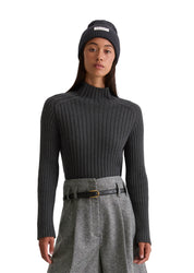 Strickpullover aus Baumwolle - 975-night grey melange - Grau
