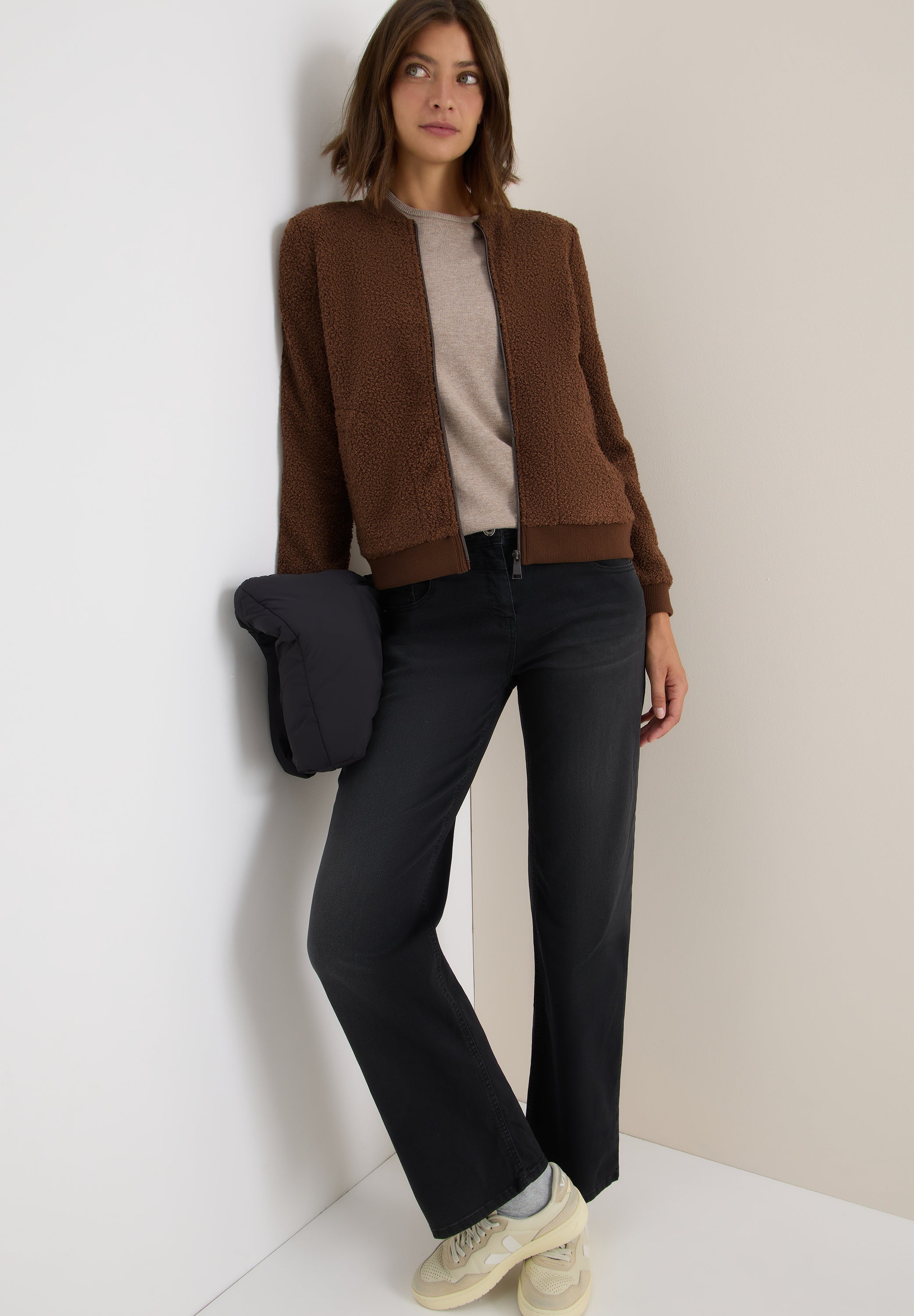 Teddy-Jacke - 17113 mocha caramel - Braun