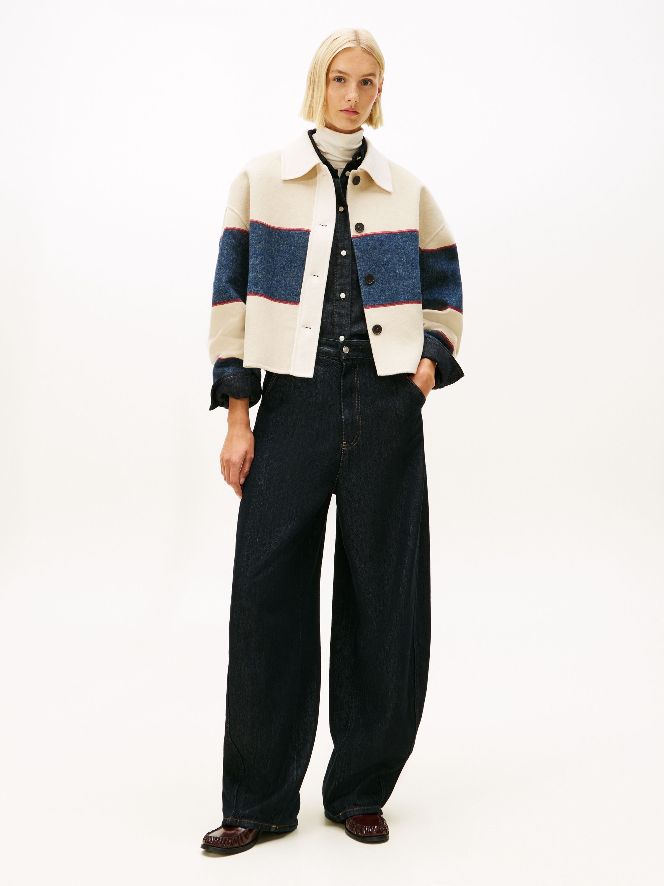 Übergangsjacke aus Wollmix - 0A4-BLUE - Blau