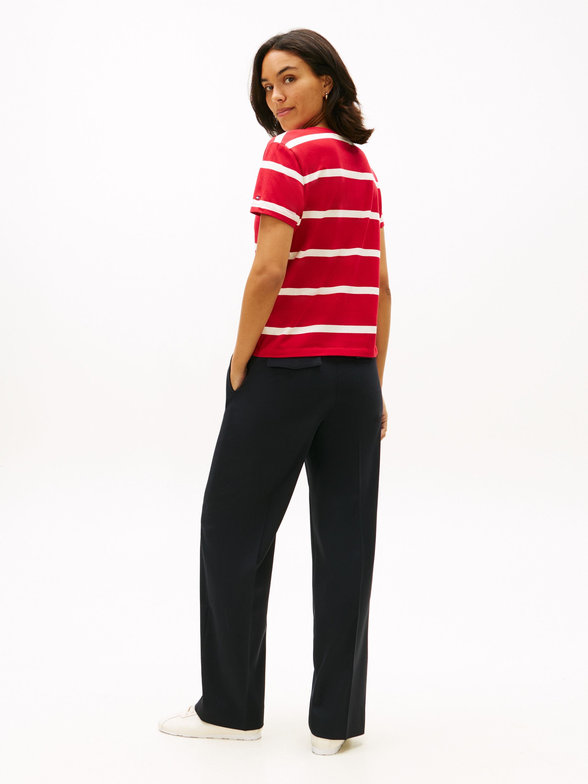 T-Shirt aus Baumwolle - 0E2-RED - Rot