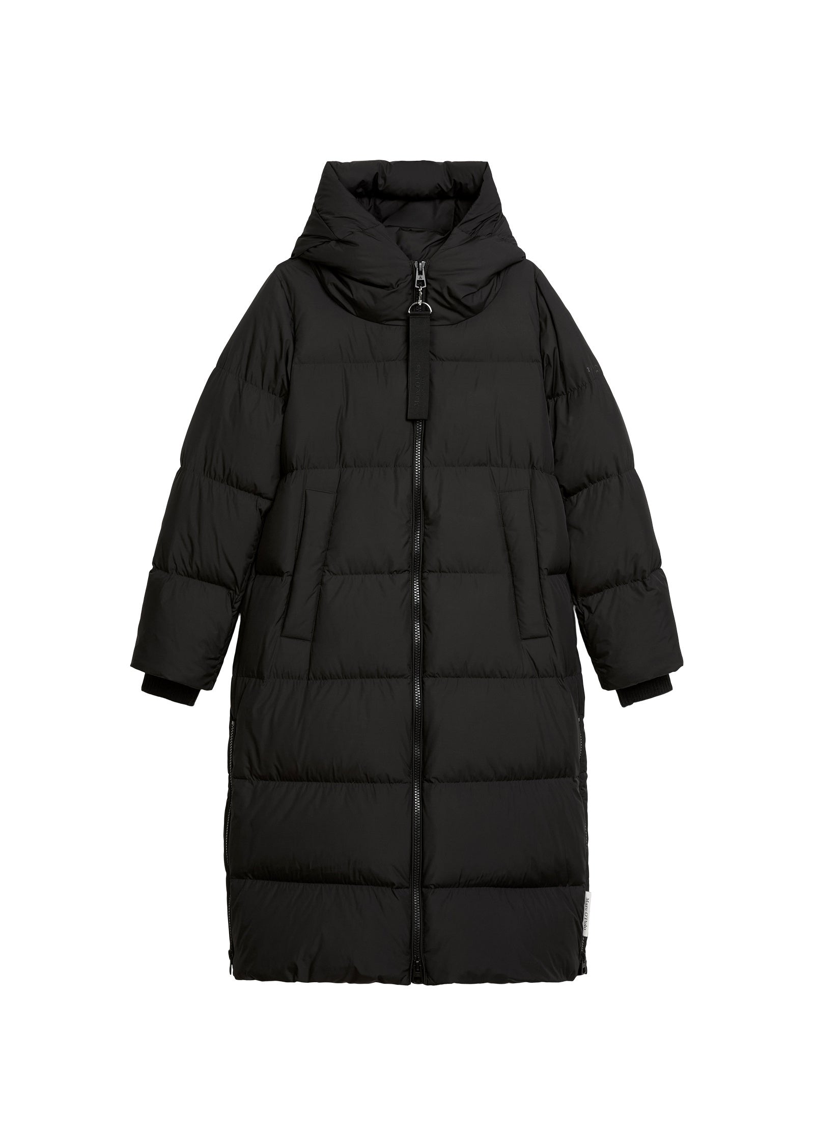 Daunenmantel mit Kapuze - 990-black - Schwarz