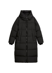 Daunenmantel mit Kapuze - 990-black - Schwarz