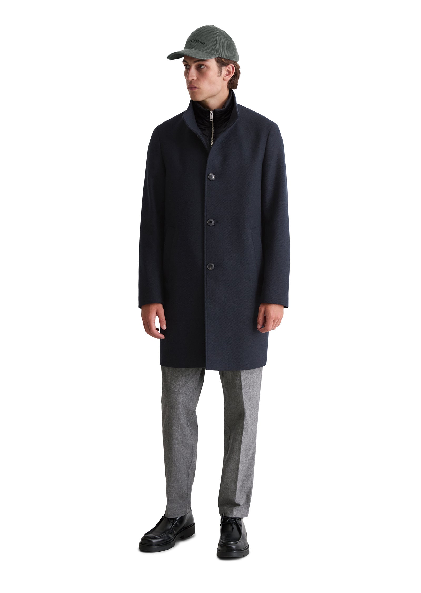 Mantel aus Wollmix - 898-dark navy - Blau