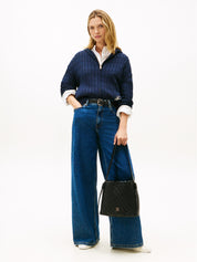 Strickjacke aus Bio-Baumwolle - C1G-BLUE - Blau