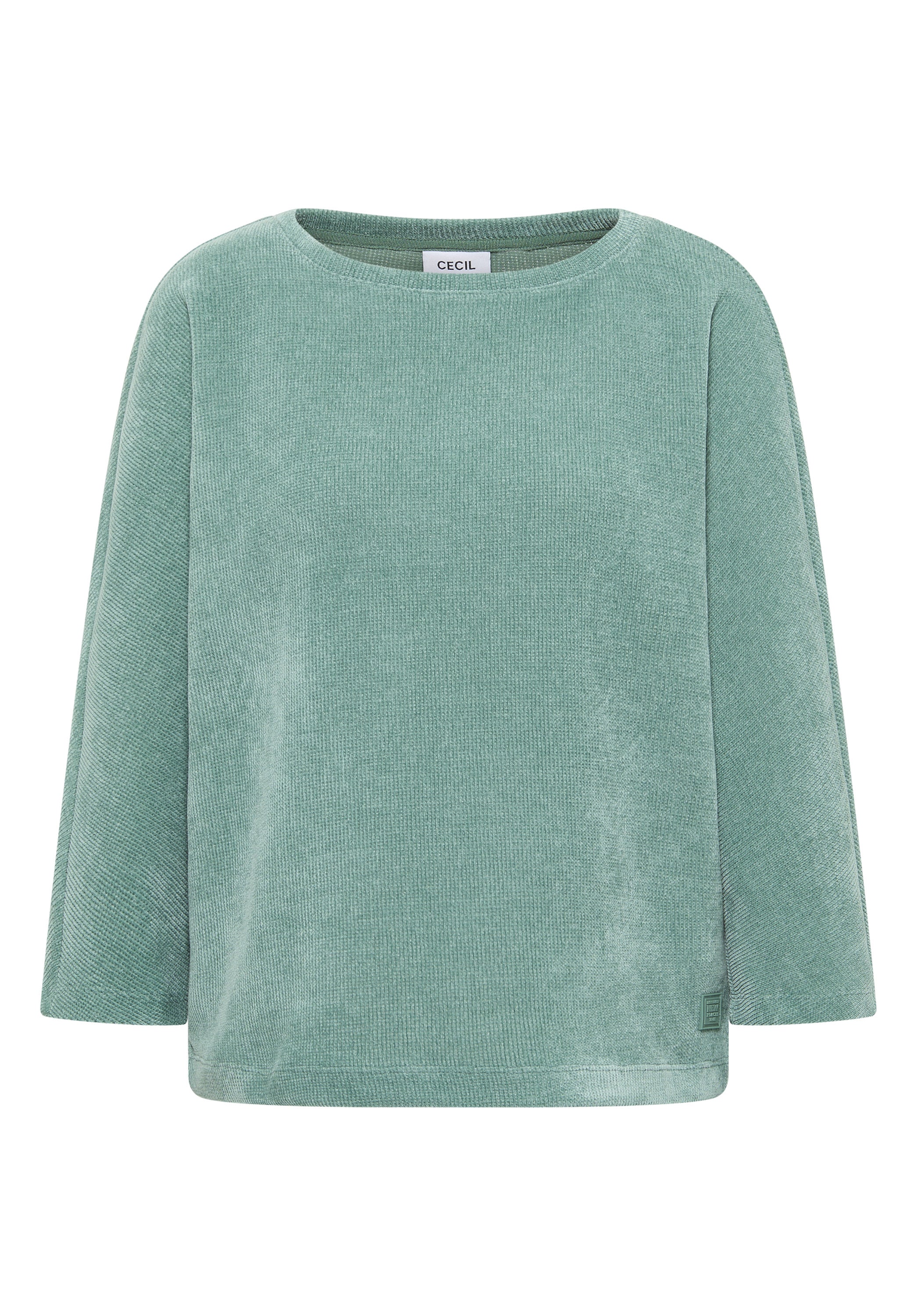 T-Shirt aus Cordstoff - 16917 jewel green - Grün