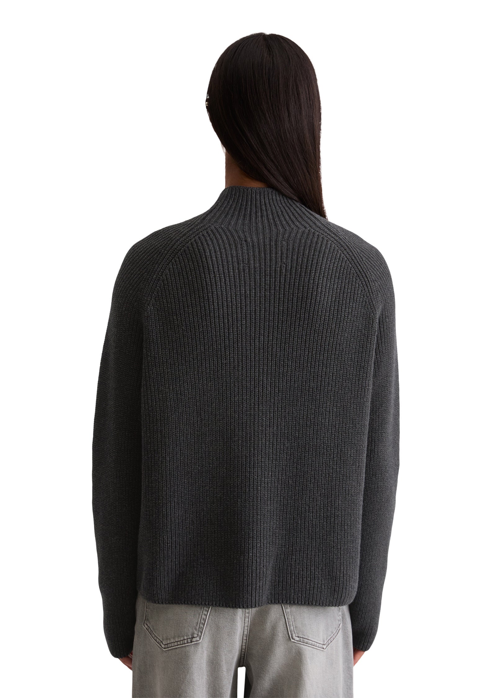 Strickpullover mit Turtleneck - 975-night grey melange - Grau
