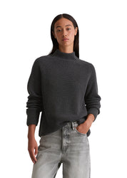 Strickpullover mit Turtleneck - 975-night grey melange - Grau