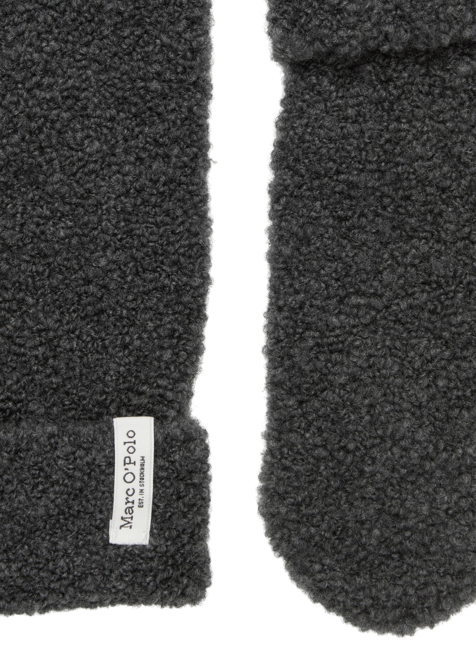 Bouclé-Fäustlinge - 915-chalky mauve melange - Grau