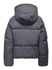 Steppjacke mit Kapuze - Blackened Pearl - Grau