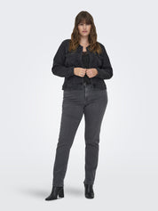Jeansjacke aus Baumwollmix - Dark Grey Denim - Grau
