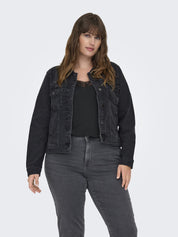 Jeansjacke aus Baumwollmix - Dark Grey Denim - Grau