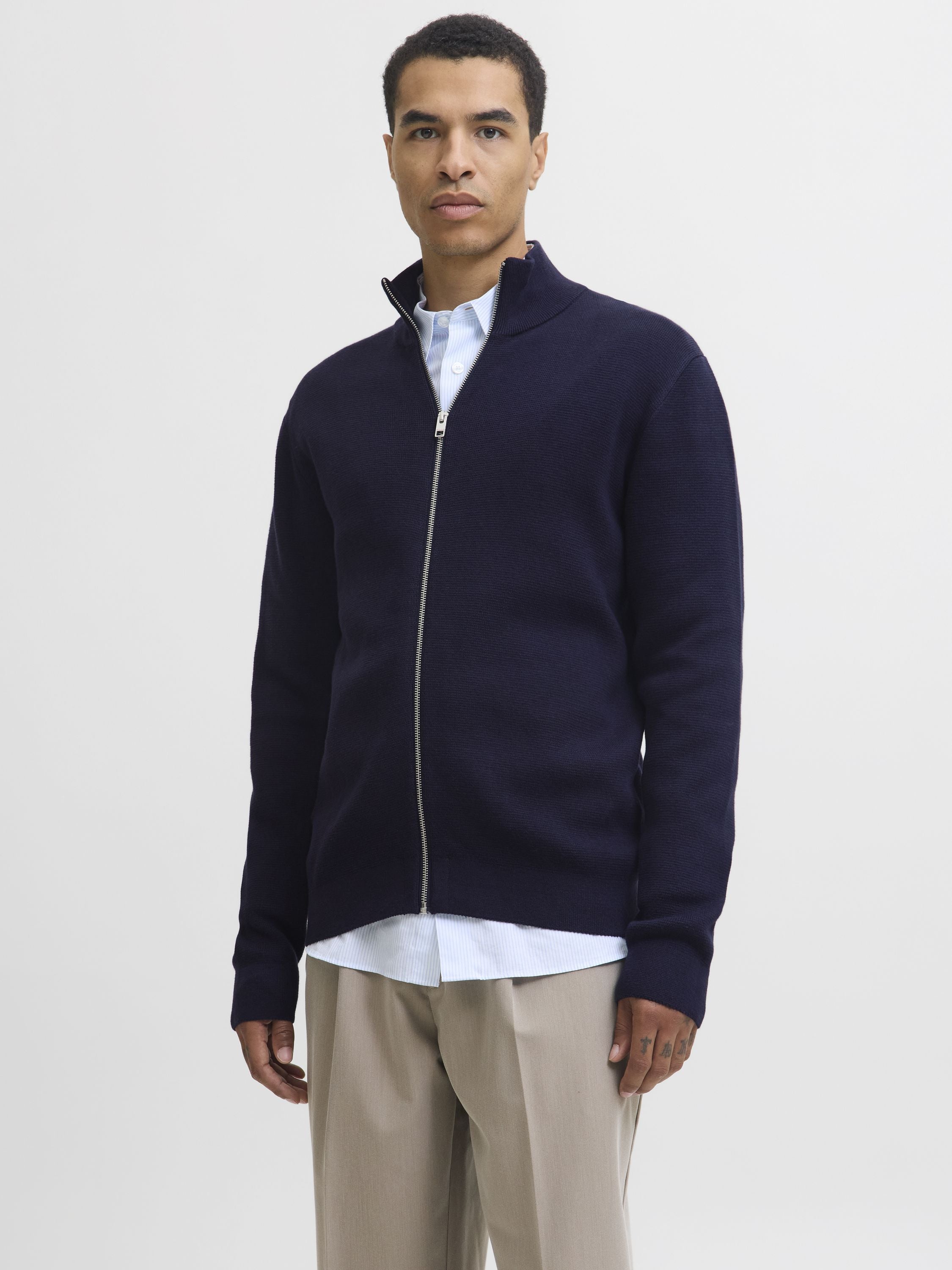 Strickjacke aus Baumwolle - Night Sky - Blau