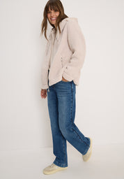 Teddy-Overshirt - 15641 teddy vanilla white - Creme