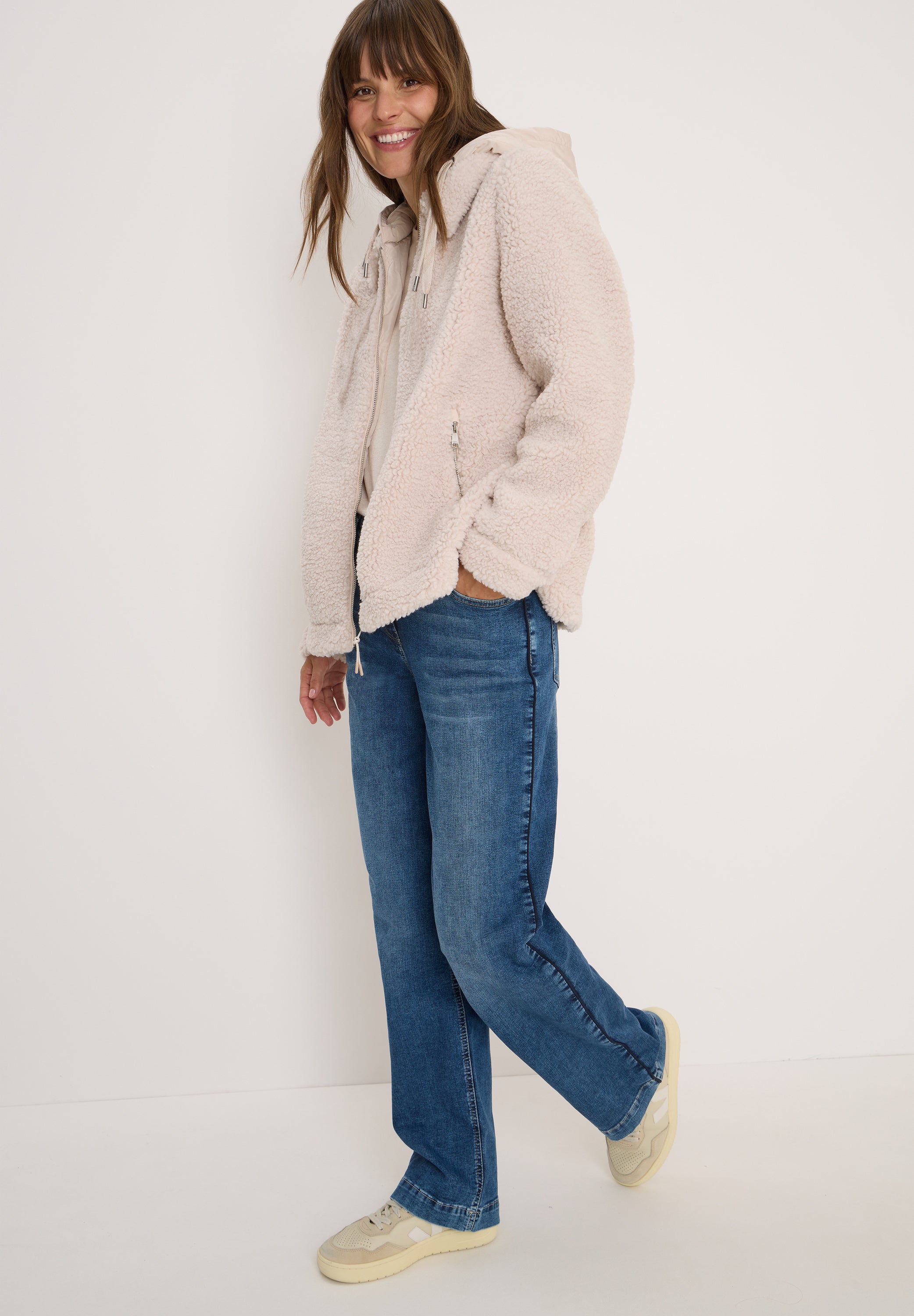 Teddy-Overshirt - 15641 teddy vanilla white - Creme